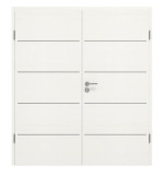Frontansicht von GARANT Doppelflügeltür Corona 730 Quer Authentic Bianco CePaL mit Zarge