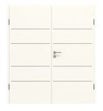 Frontansicht von GARANT Doppelflügeltür Corona 833 Pearl White CePaL mit Zarge