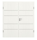 Frontansicht von GARANT Doppelflügeltür Corona 833 Authentic Bianco CePaL mit Zarge