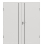 Frontansicht von GARANT Doppelflügeltür Corona 850 Silver Grey CePaL mit Zarge