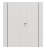 Frontansicht von GARANT Doppelflügeltür Corona 851 Silver Grey CePaL mit Zarge