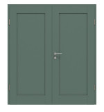 Frontansicht von CLASSEN Doppelflügeltür Frame 5.5 Uni Green Dekorfolie inkl. Zarge