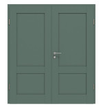 Frontansicht von CLASSEN Doppelflügeltür Frame 5.9 Uni Green Dekorfolie inkl. Zarge