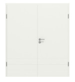 Frontansicht von CLASSEN Doppelflügeltür Dynamic 3.27 Weißlack RAL 9003 inkl. Zarge