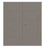 Frontansicht von Signum 13 Basic Lack Taupe RAL 7048 Doppelflügeltür inkl. Zarge - Huga