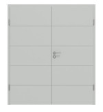 Frontansicht von Signum 15 Basic Lack Grau RAL 7035 Doppelflügeltür inkl. Zarge - Huga
