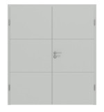 Frontansicht von Signum 31 Basic Lack Grau RAL 7035 Doppelflügeltür inkl. Zarge - Huga