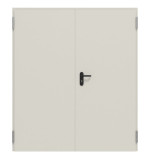 Frontansicht von TECKENTRUP Komplettset 2-flg. Stahl Mehrzwecktür dw 62-2 inkl. Blockzarge