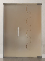 Bild von Atessa Motiv klar Glaspendeltür mit festem Seitenteil DORMA Mundus BTS Variante 2 - Erkelenz