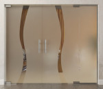 Bild von Bergamo Motiv klar 2-flg. Glaspendeltür mit festem Seitenteil DORMA Mundus BTS Variante 5 - Erkelenz