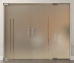 Bild von Vertigo Motiv klar 2-flg. Glaspendeltür mit festem Seitenteil DORMA Mundus BTS Variante 5 - Erkelenz