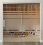 Bild Büro von Selina Motiv matt Glasschiebetür mit festem Seitenteil Sigma Flexible Variante 1 - Erkelenz