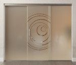 Bild von Lira Motiv klar Glasschiebetür mit zwei festen Seitenteilen Sigma Flexible Variante 2 - Erkelenz