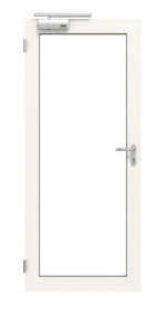 Frontansicht von TECKENTRUP Innentür-Set Aluminium Rohrrahmentür T30 FireStop ADS90 Schüco mit Lichtausschnitt LA-01 inkl. Blockzarge