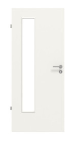 Frontansicht von Weiß RAL 9016 LA 24 bandseitig Basic Durat Innentür - Huga