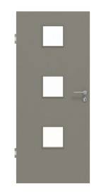 Frontansicht von Hygge Grau RAL 7037 LA 10 Mattlack Basic Innentür - Huga