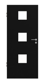 Frontansicht von Schwarz RAL 9005 LA-10 Lack Basic Innentür - Huga