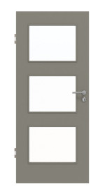Frontansicht von Hygge Grau RAL 7037 LA 11 Mattlack Basic Innentür - Huga