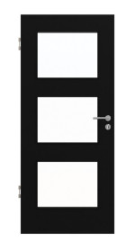 Frontansicht von Schwarz RAL 9005 LA-11 Lack Basic Innentür - Huga