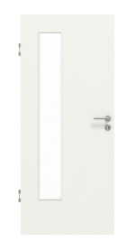 Frontansicht von Weiß ähnlich RAL 9016 LA 24 bandseitig Mattlack Basic Innentür - Huga