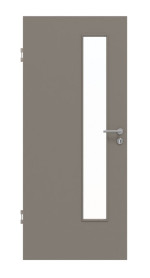 Frontansicht von Taupe RAL 7048 LA 24 schlossseitig Basic Lack Innentür - Huga