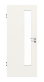 Frontansicht von Weiß ähnlich RAL 9016 LA 24 schlossseitig Mattlack Basic Innentür - Huga