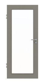 Frontansicht von Hygge Grau RAL 7037 LA 27 Mattlack Basic Innentür - Huga
