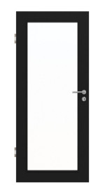 Frontansicht von Schwarz RAL 9005 LA 27 Mattlack Basic Innentür - Huga