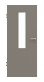 Frontansicht von Taupe RAL 7048 LA 4 mittig Basic Lack Innentür - Huga