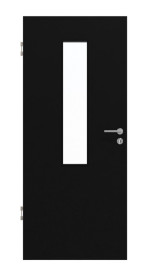 Frontansicht von Schwarz RAL 9005 LA-4 Lack Basic Innentür - Huga