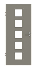 Frontansicht von Hygge Grau RAL 7037 LA 5 Mattlack Basic Innentür - Huga