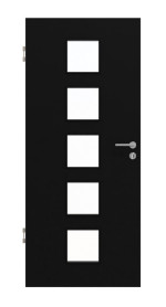 Frontansicht von Schwarz RAL 9005 LA-5 Lack Basic Innentür - Huga