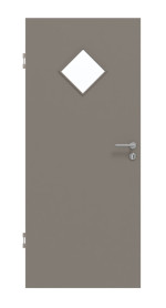 Frontansicht von Taupe RAL 7048 LA 6 Raute Basic Lack Innentür - Huga