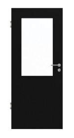 Frontansicht von Schwarz RAL 9005 LA-7 Lack Basic Innentür - Huga
