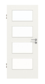 Frontansicht von Weiß ähnlich RAL 9016 LA 9 Mattlack Basic Innentür - Huga