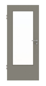 Frontansicht von Hygge Grau RAL 7037 DIN-LA Mattlack Basic Innentür - Huga