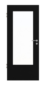 Frontansicht von Schwarz RAL 9005 DIN-LA Lack Basic Innentür - Huga
