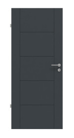 Frontansicht von Groove 13 ProLine Lack Anthrazit RAL 7016 Innentür - Hörmann