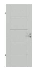 Frontansicht von Groove 13 ProLine Lack Grau RAL 7035 Innentür - Hörmann