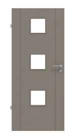 Frontansicht von Groove 16 LA 10 ProLine Lack Taupe RAL 7048 Innentür - Hörmann