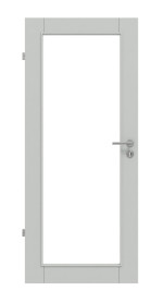 Frontansicht von Signum 16 LA 27 Basic Lack Grau RAL 7035 Innentür - Huga