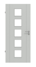 Frontansicht von Groove 16 LA 5 ProLine Lack Grau RAL 7035 Innentür - Hörmann