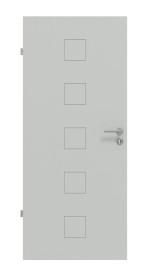 Frontansicht von Groove 19 ProLine Lack Grau RAL 7035 Innentür - Hörmann