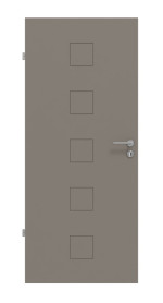Frontansicht von Groove 19 ProLine Lack Taupe RAL 7048 Innentür - Hörmann