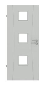 Frontansicht von Groove 20 LA 10 ProLine Lack Grau RAL 7035 Innentür - Hörmann