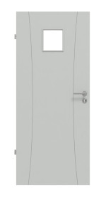 Frontansicht von Groove 20 LA 14 ProLine Lack Grau RAL 7035 Innentür - Hörmann