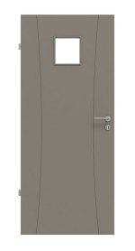 Frontansicht von Groove 20 LA 14 ProLine Lack Taupe RAL 7048 Innentür - Hörmann