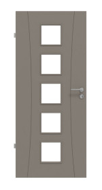 Frontansicht von Groove 20 LA 5 ProLine Lack Taupe RAL 7048 Innentür - Hörmann
