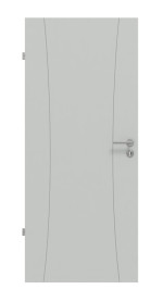 Frontansicht von Groove 20 ProLine Lack Grau RAL 7035 Innentür - Hörmann