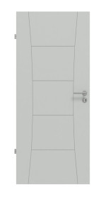 Frontansicht von Groove 22 ProLine Lack Grau RAL 7035 Innentür - Hörmann